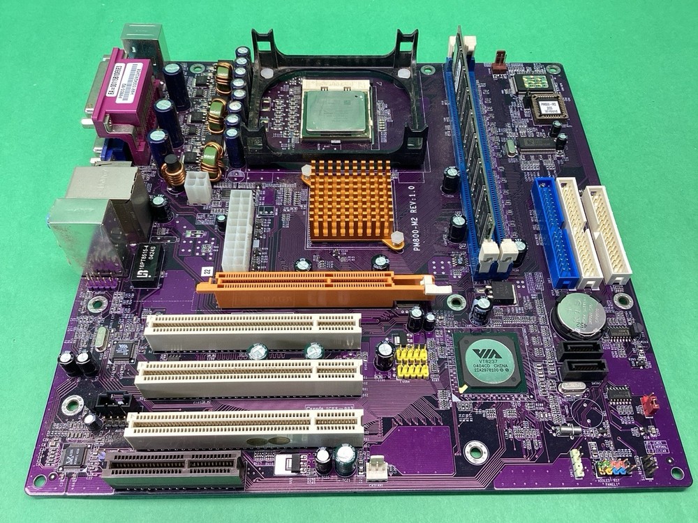 PM800-M2 Motherboard + Intel Pentium 4 Processor CPU + RAM - UNTESTED