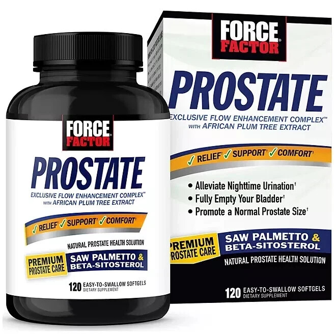 Force Factor Prostate Support Supplement Softgels 120 ct. FREESHIPPING