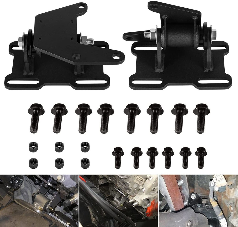 Adjustable LS Conversion Engine Swap Mounts w/Hardware for GM Body LS1 1978-1988