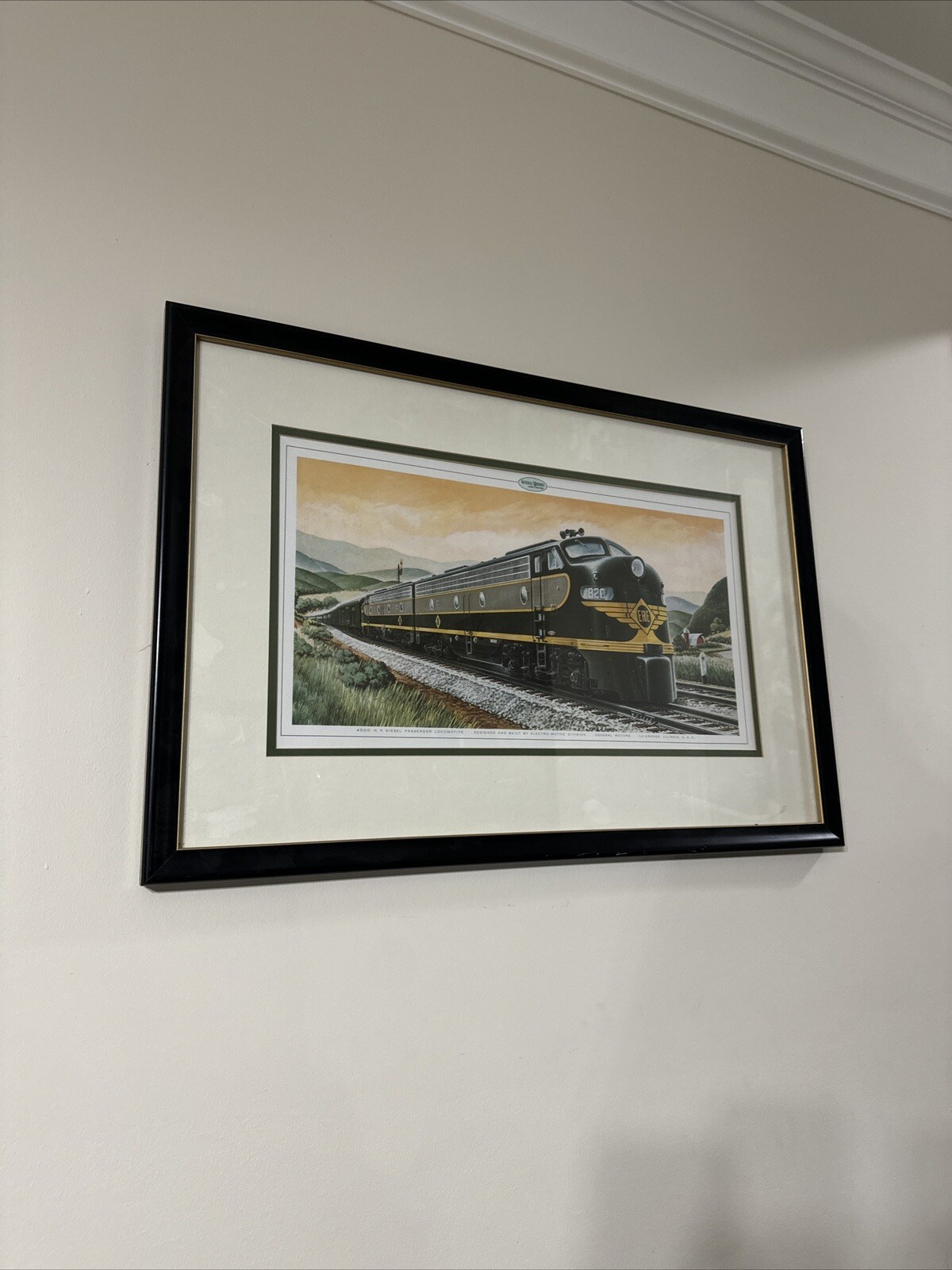 Lithograph Of The General Motors Train 'The Erie Limited' Vintage