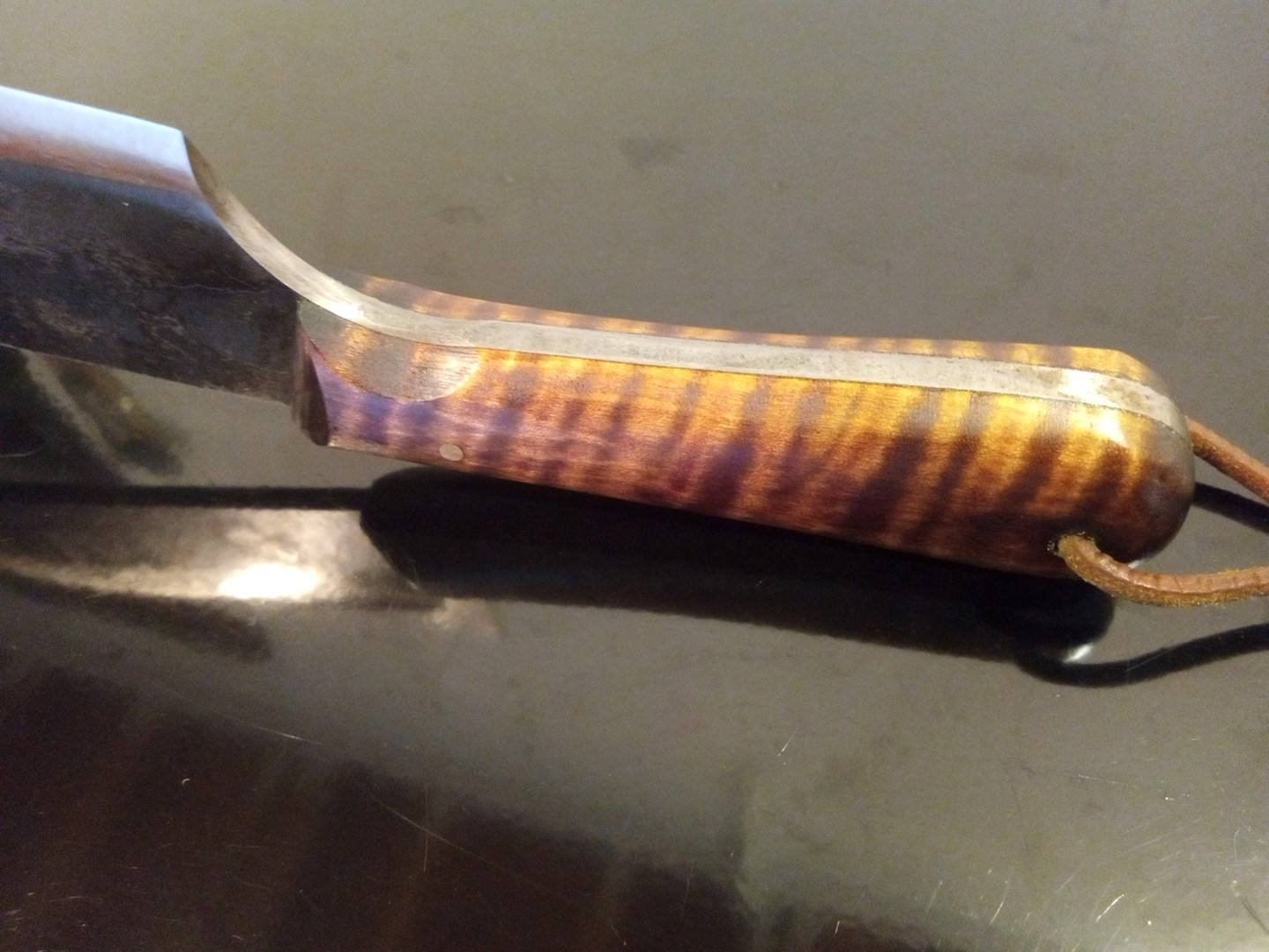 Vintage Custom-HandMade JEFF WHITE 11'' Primitive Camp Knife. Thick & Heavy Duty