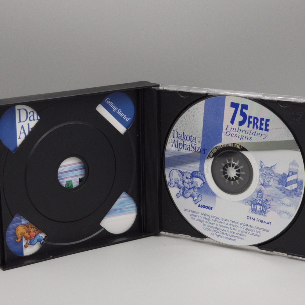 Dakota AlphaSizer 2nd Edition 2001 Embroidery Lettering Sizing Software CD Full