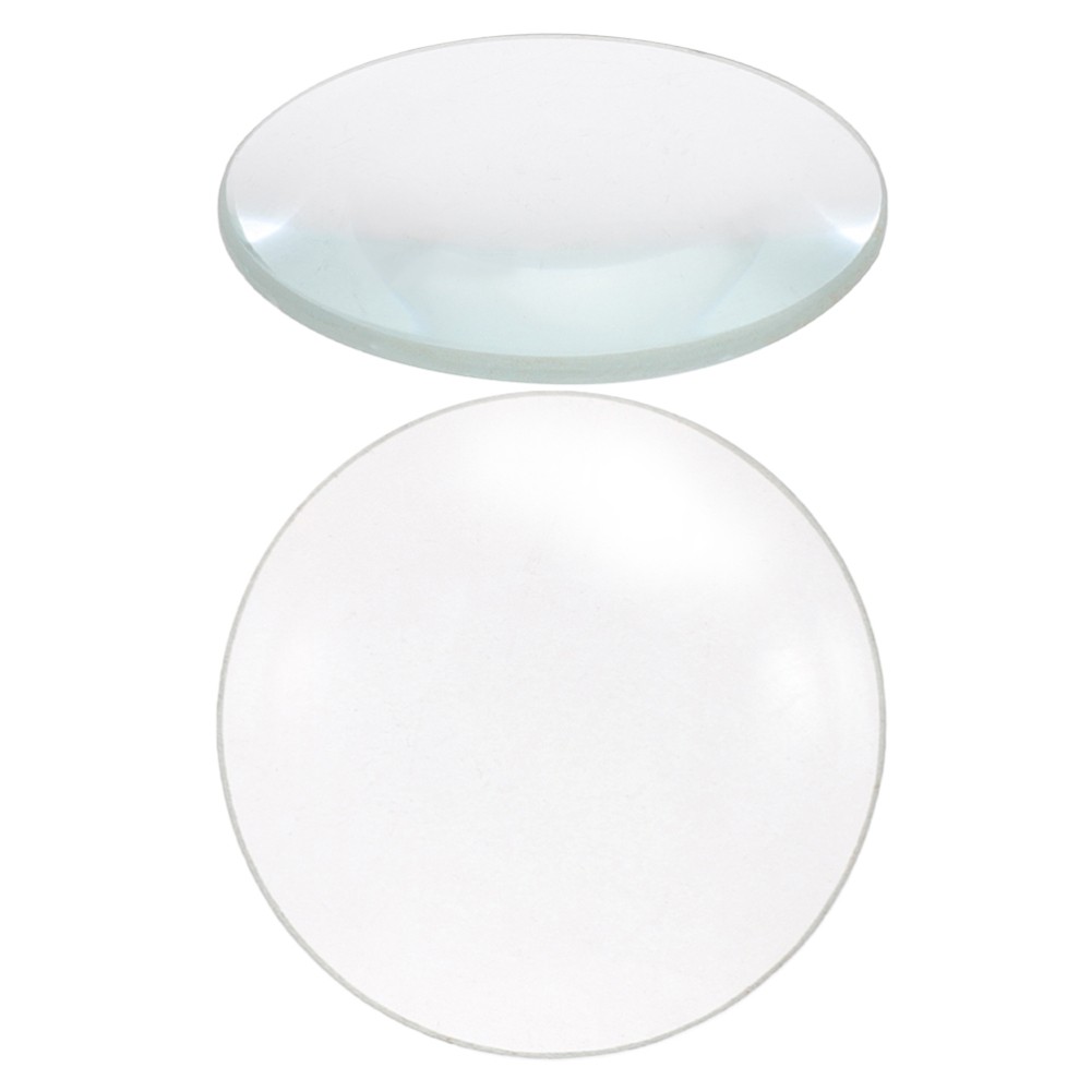 2 Pcs Convex Lens Science Classroom Optics Kits Teaching Tool Mirror Small"