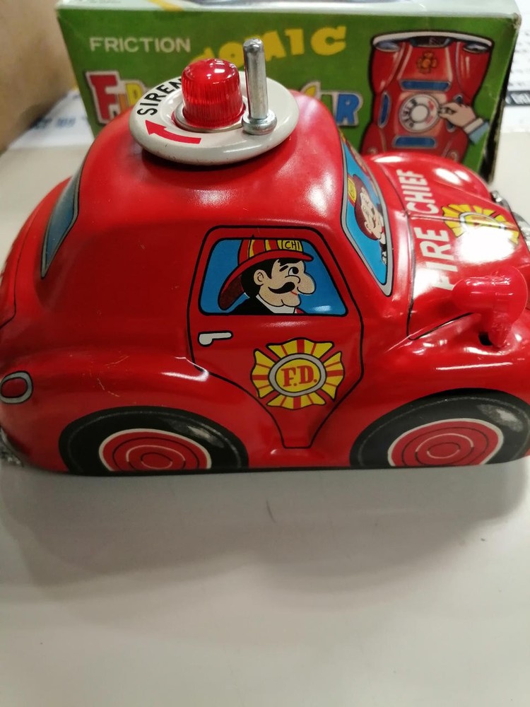 Okayasu Comic Fire Engine Tinplate