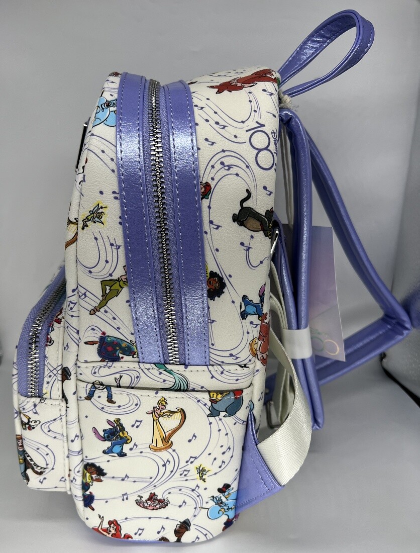 Disney Parks 100 Years of Music Loungefly Mini Backpack - NEW - PLACEMENT VARIES