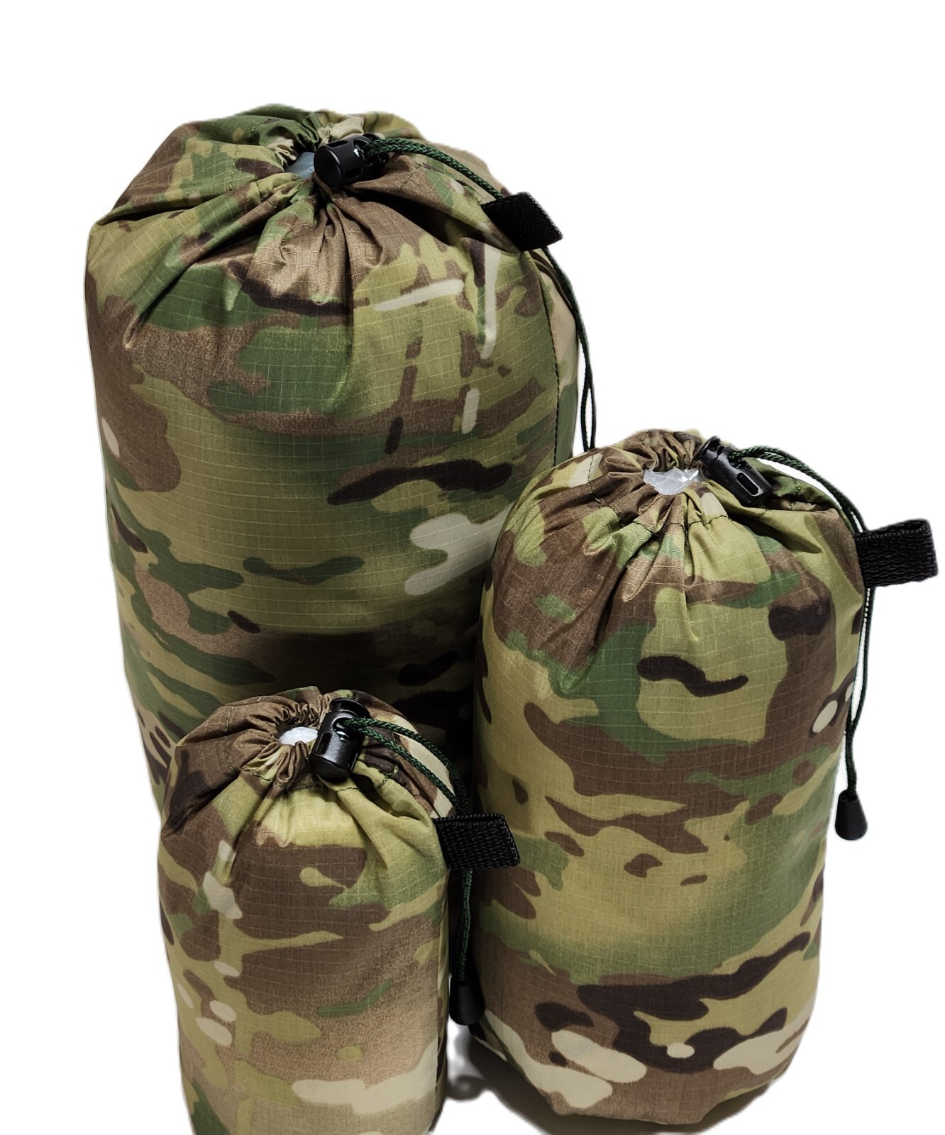 3-pk MULTICAM 70D Mil-spec Ripstop Waterproof Nylon Camping Hiking Stuffsack Set