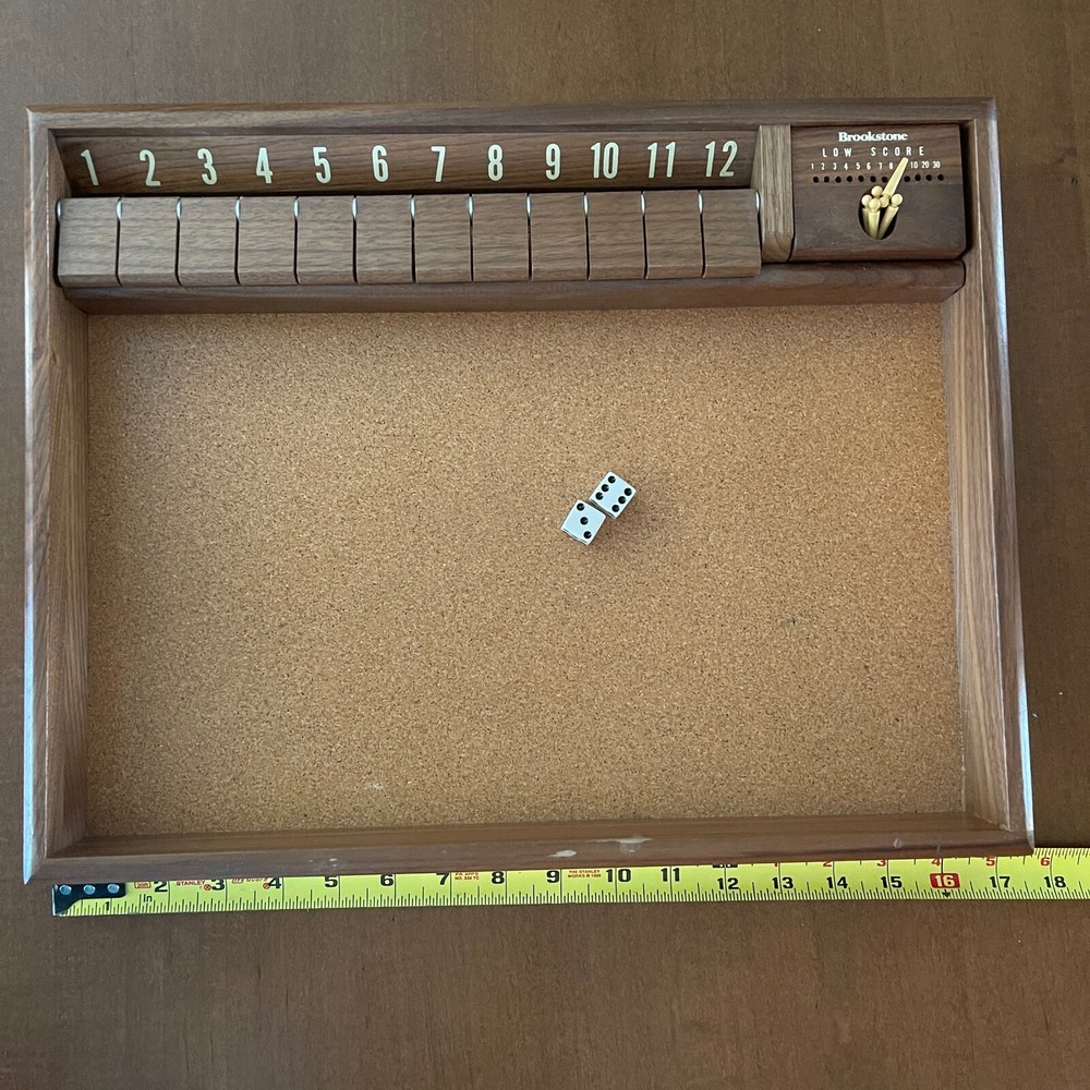 BROOKSTONE SOLID WALNUT DELUXE CLAPPER GAME #11996