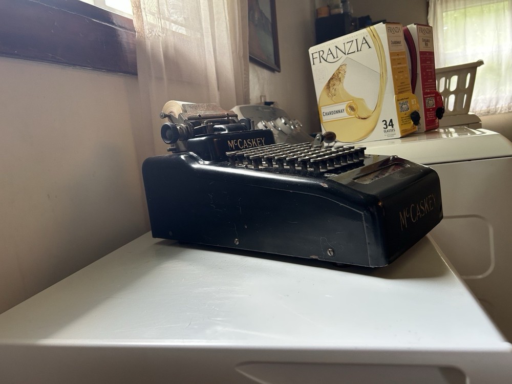 Antique 1900s McCaskey Adding Machine Cash Register Mechanical Calculator