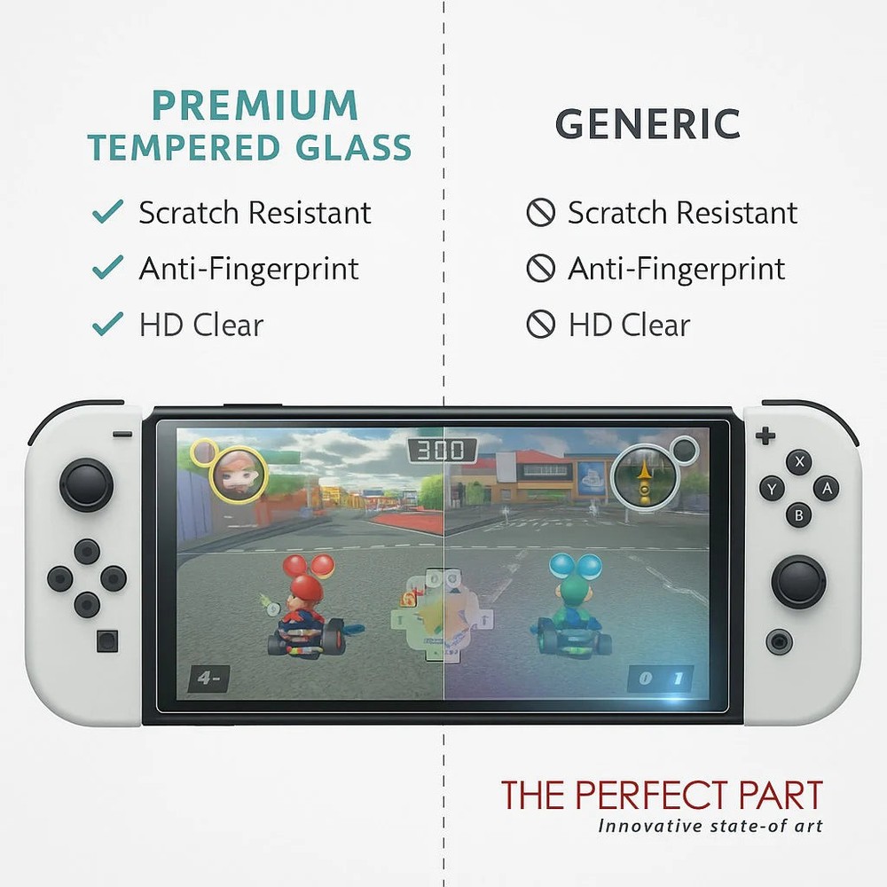 2X HD Tempered Glass Screen Protector Guard for Nintendo Switch 2 2025/Oled/Lite
