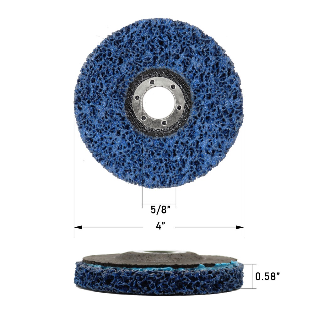 10 Pack 4" For Angle Grinder Poly Strip Disc Wheel Paint Rust Removal Clean