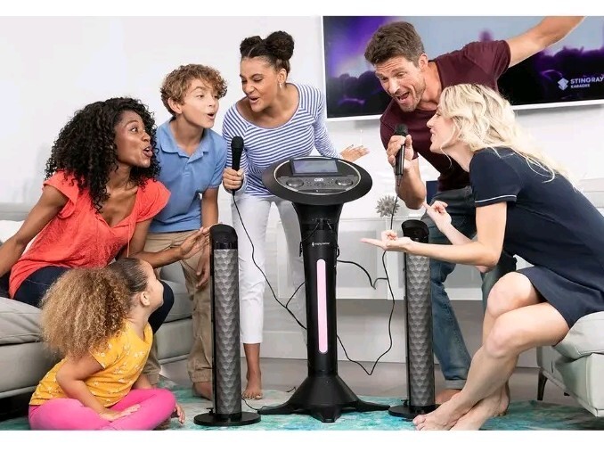 Premium Wi-Fi Karaoke System 7'' Touchscreen Singing Machine - Two Mics Complete