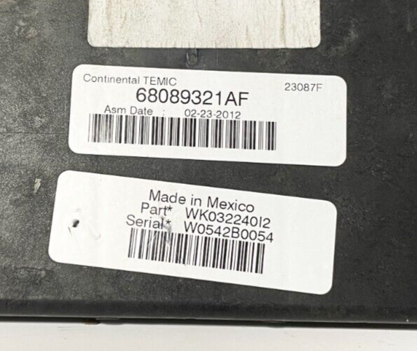 2012 Durango Grand Cherokee TIPM Fuse Box 68089321