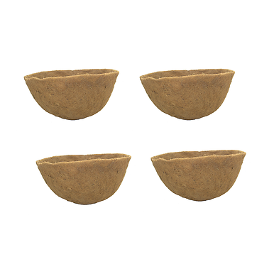 24" x 15" Round Molded Coco Liner - 4 Pack