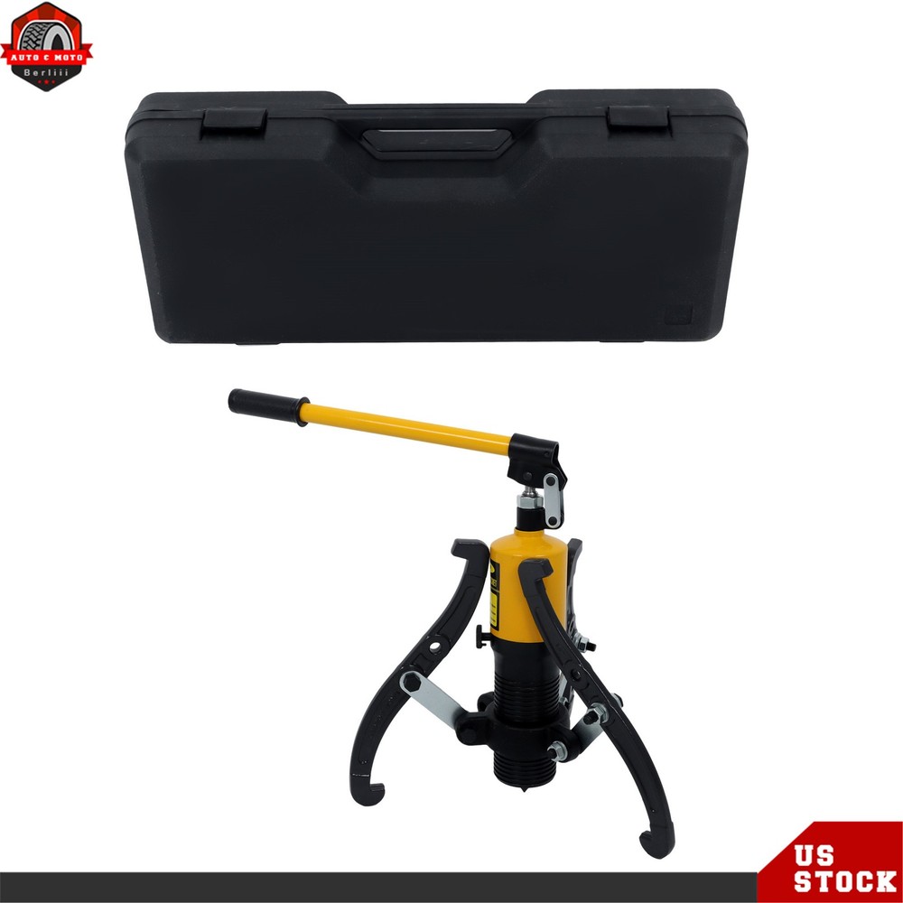 Professional Hydraulic Puller Set 20T Capacity w/Safety Valve & Adapter