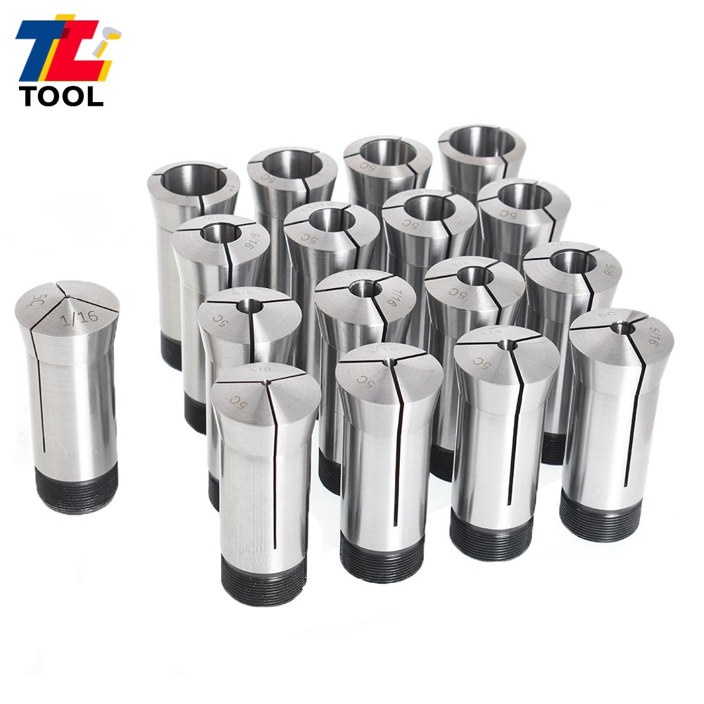 17PC 1/16 - 1-1/16" 5C Round Collet Set By 16th Harden High Precision 0006" TIR