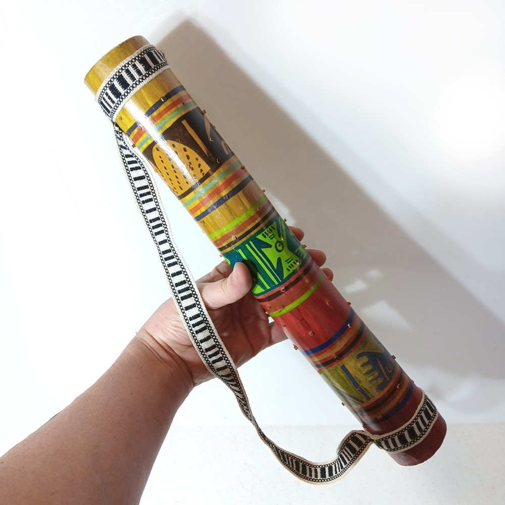 Rain Stick Music Maker Hand Painted Bamboo