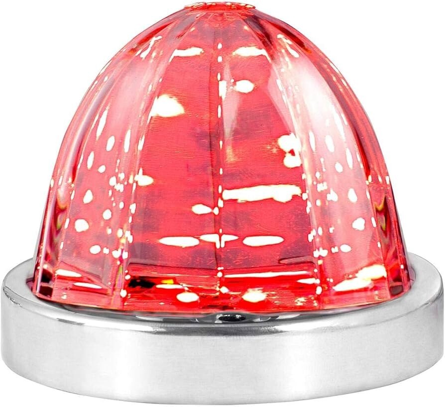 RED/CLEAR Classic Watermelon Surface Mount LED Light Turn/Marker Light - 81943
