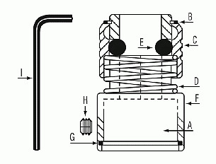 Grey Pneumatic CH1000-9 Rear Snap Ring (Internal) CH1000