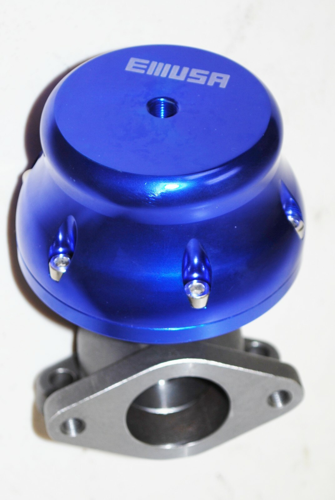 Uniersal 35/38MM Adjustable External Wastegate 2-Bolt BLUE ANODIZED