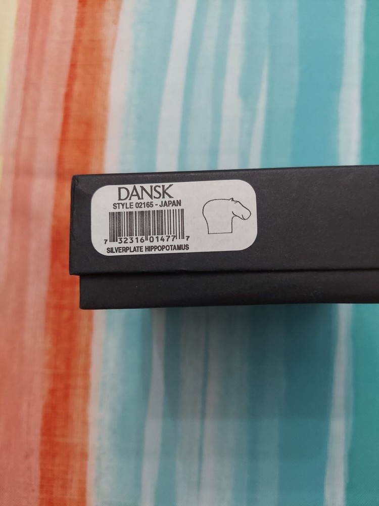 Dank Silver Plated Mid Century Modern Home Decorative Hippopotamus Paper Weight