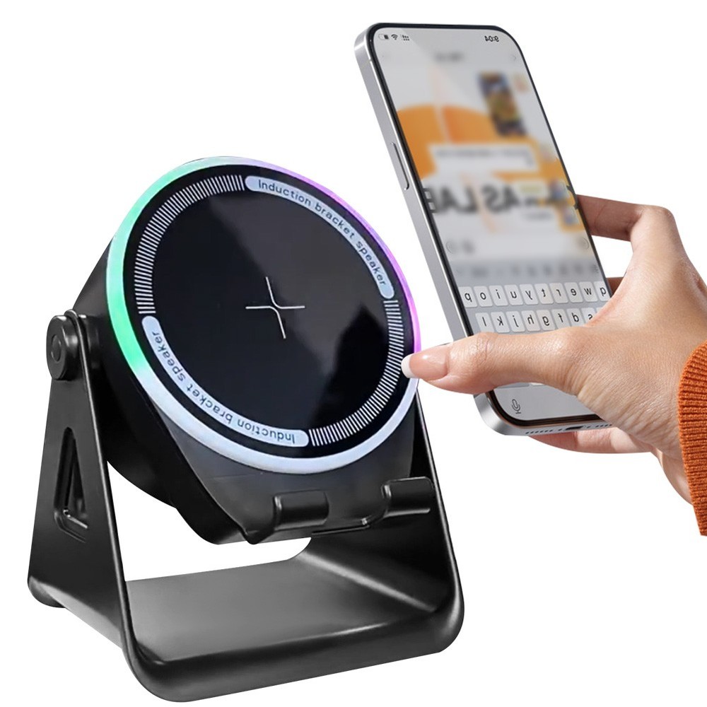 Wireless Induction Speaker 3-in-1 Bluetooth Speaker With Phone Stand