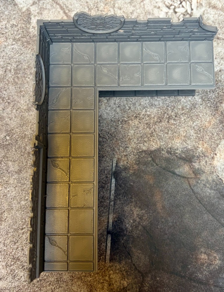 Plastic UKTC 40k Terrain Medium L Ruin (1 Piece) Easy stack system - Tournament