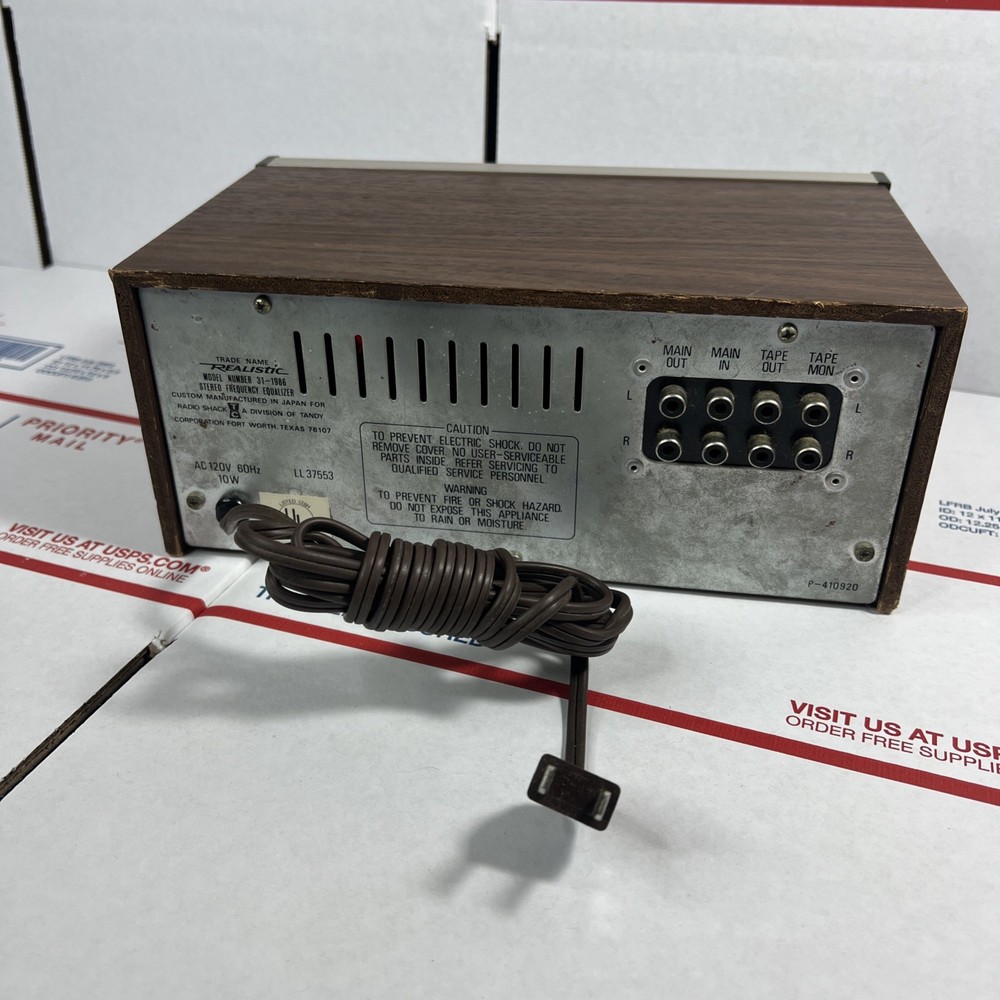 Vintage Realistic 31-1986 Stereo Frequency Equalizer - SAME DAY SHIP - WARRANTY