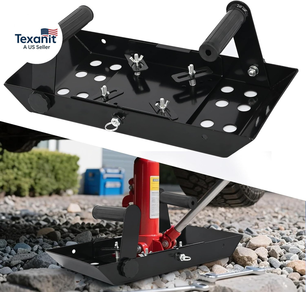 Bottle Jack Base Plate, Adjustable Size Stabilizing Landing Pad, Universal Bottl
