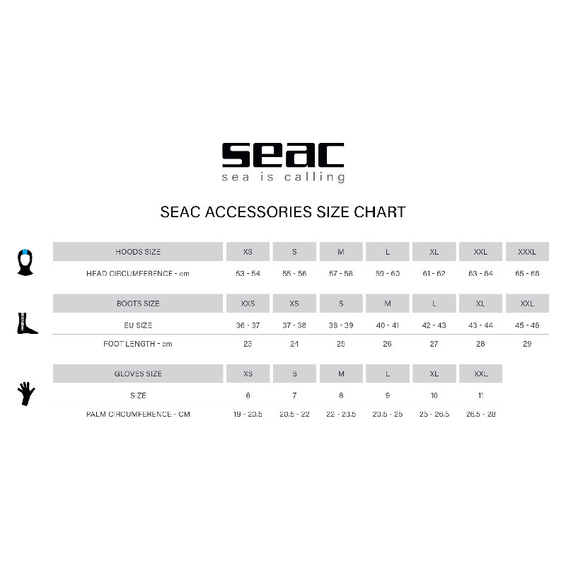 Seac Sub Tekno Hood 5mm Various Sizes