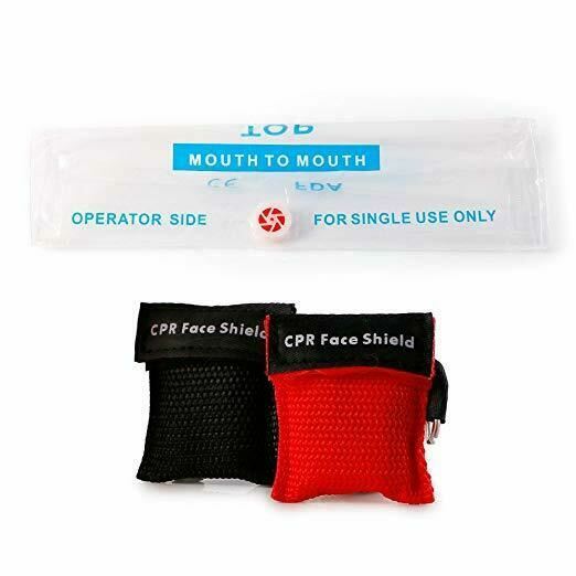 Adult/Child CPR Pocket Resuscitator Rescue Mask + 2 keychain cpr face shield