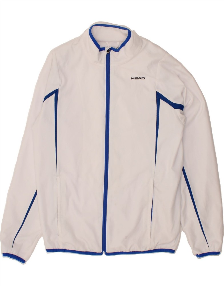 HEAD Mens Tracksuit Top Jacket Small White Polyester BS01