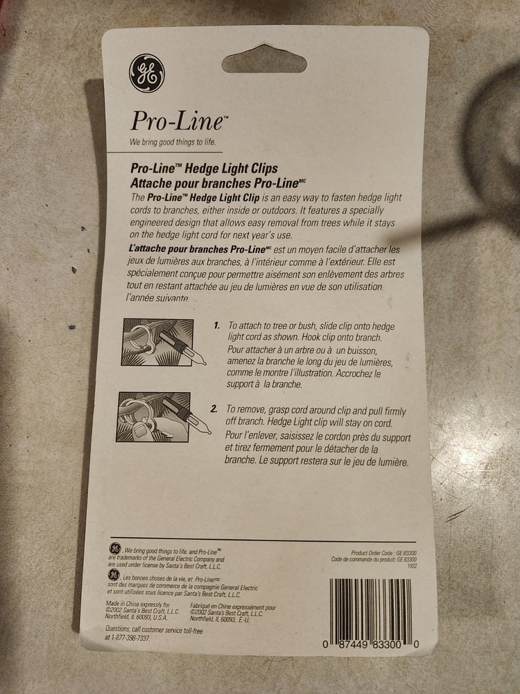 GE Pro Line Hedge Light / Christmas Tree Clips 50 Count $9.99