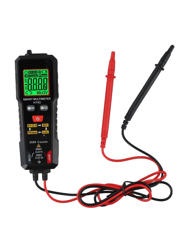 Handheld HT93 Multimeter with LED Flashlight and Auto Shutdown Feature