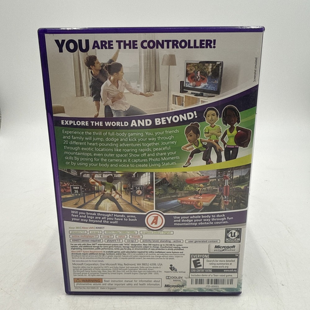 Xbox 360 Kinect Sensor Model 1414 with 6 Games Bundle -