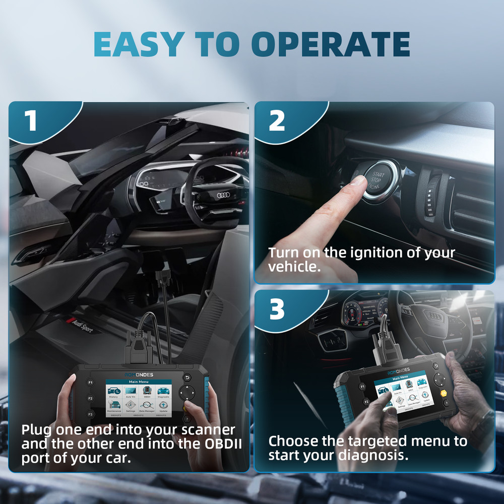 ROMONDES RD3000 Auto Code Reader OBD2 Scanner Diagnostic Tool EPB & Oil Reset