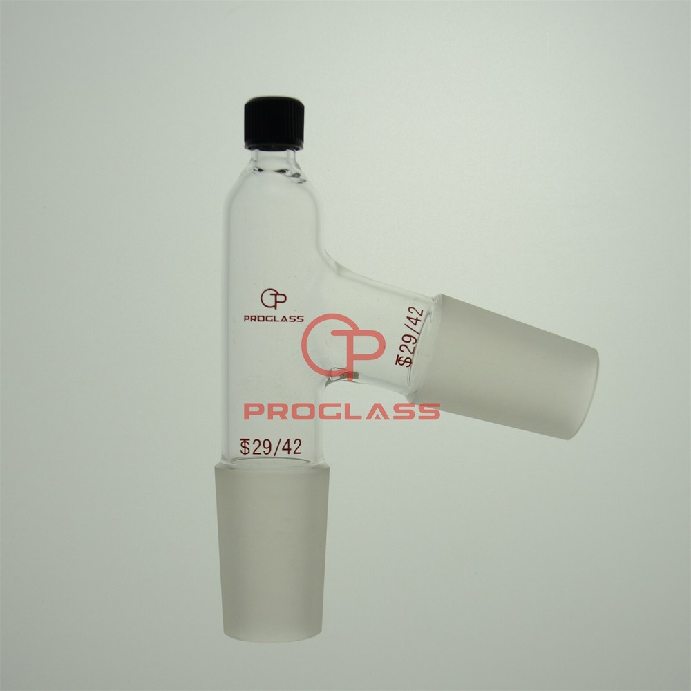 Lab Glass 75° Distillation adapter With Thermometer Screw