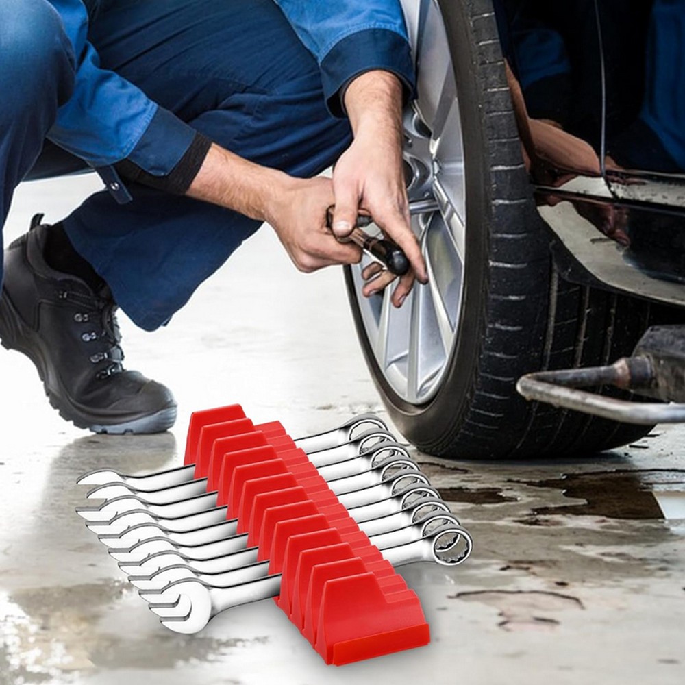 40-80PCS Magnetic Modular Wrench Organizer Compact Tool Storage Slots Hold Tools