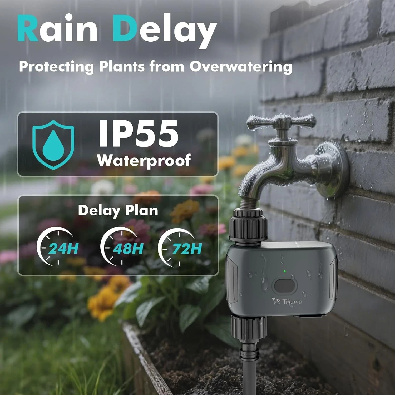 SMART WATER TIMER for GARDEN HOSE WiFi ENABLED ALEXA GOOGLE AUTOMATIC SPRINKLER