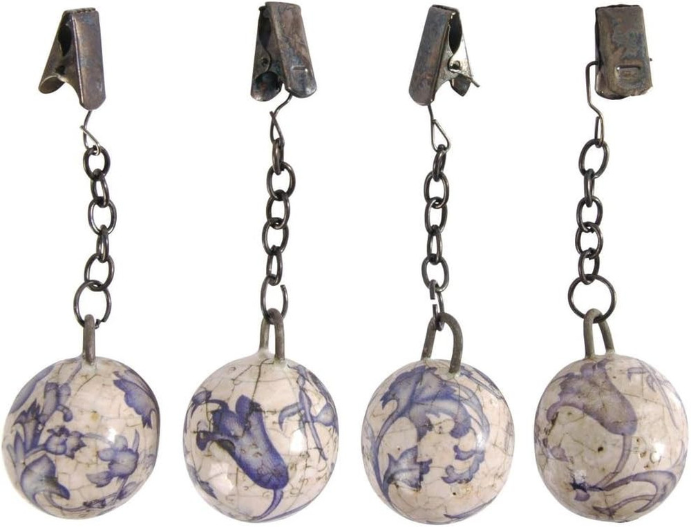 USA Aged Ceramic Tablecloth Weights, Set of 4