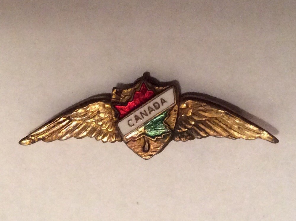Vintage WWII Canada Air Force Wing Pin