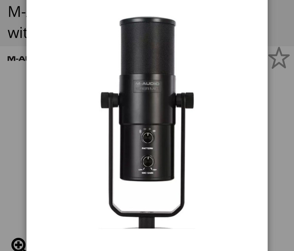 M-Audio Uber Mic USB Microphone with Headphone Output