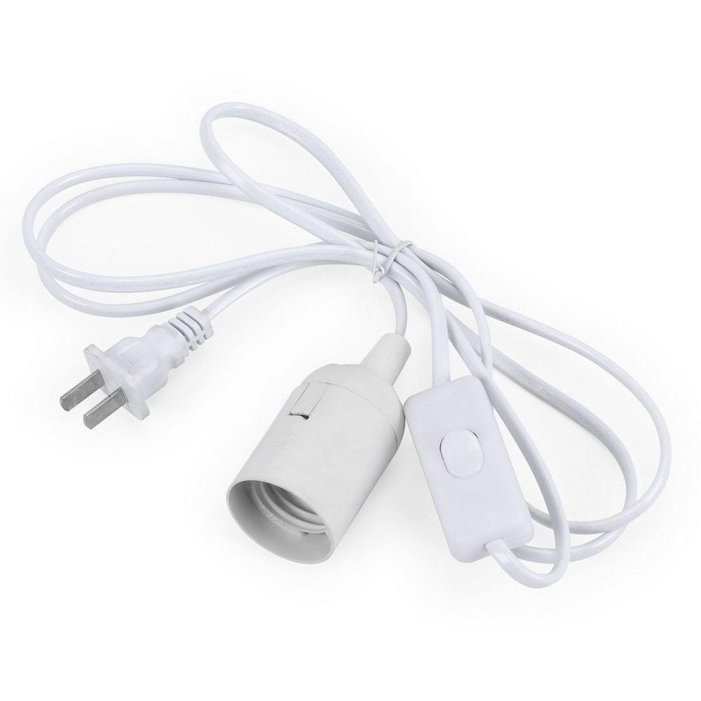 71" Light Lamp Cord Cable Switch E26/E27 Bulb Socket Extension Hanging Pendant