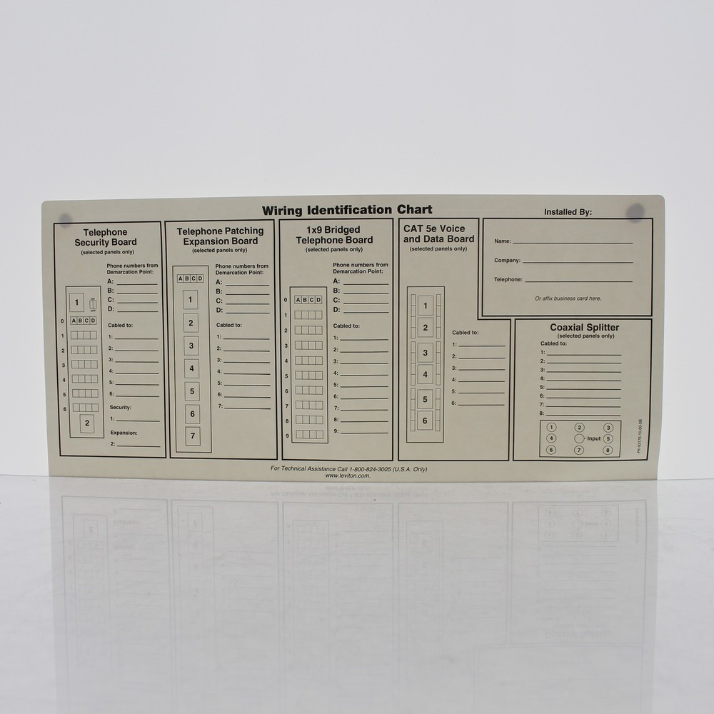 Leviton 47603-IDS Replacement Port ID Wiring Identification Chart Labels