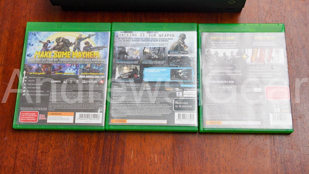 Xbox One X Microsoft Console Controller + Games Watchdog Boarderlands Rainbow 6