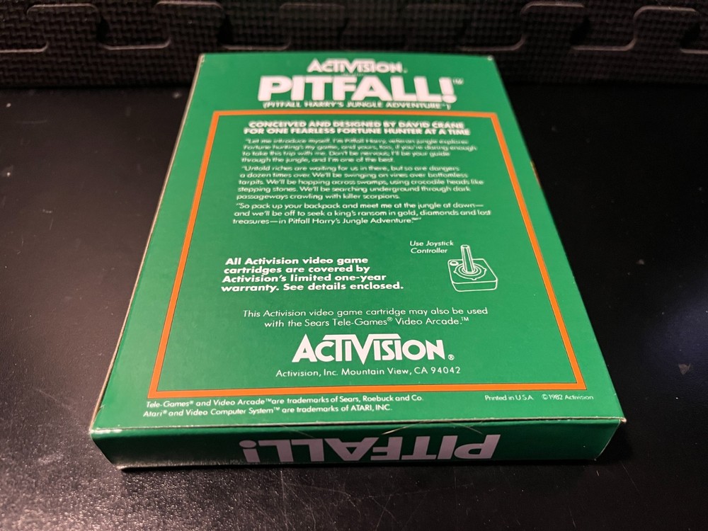 1982 Activision Pitfall - Empty custom design display box