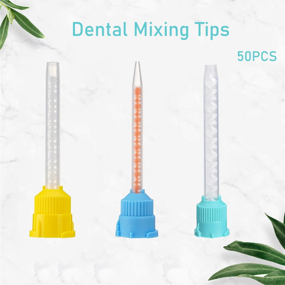 50Pack Dental Mixing Tips for Impression Material C&B Cements Temporary Crowns