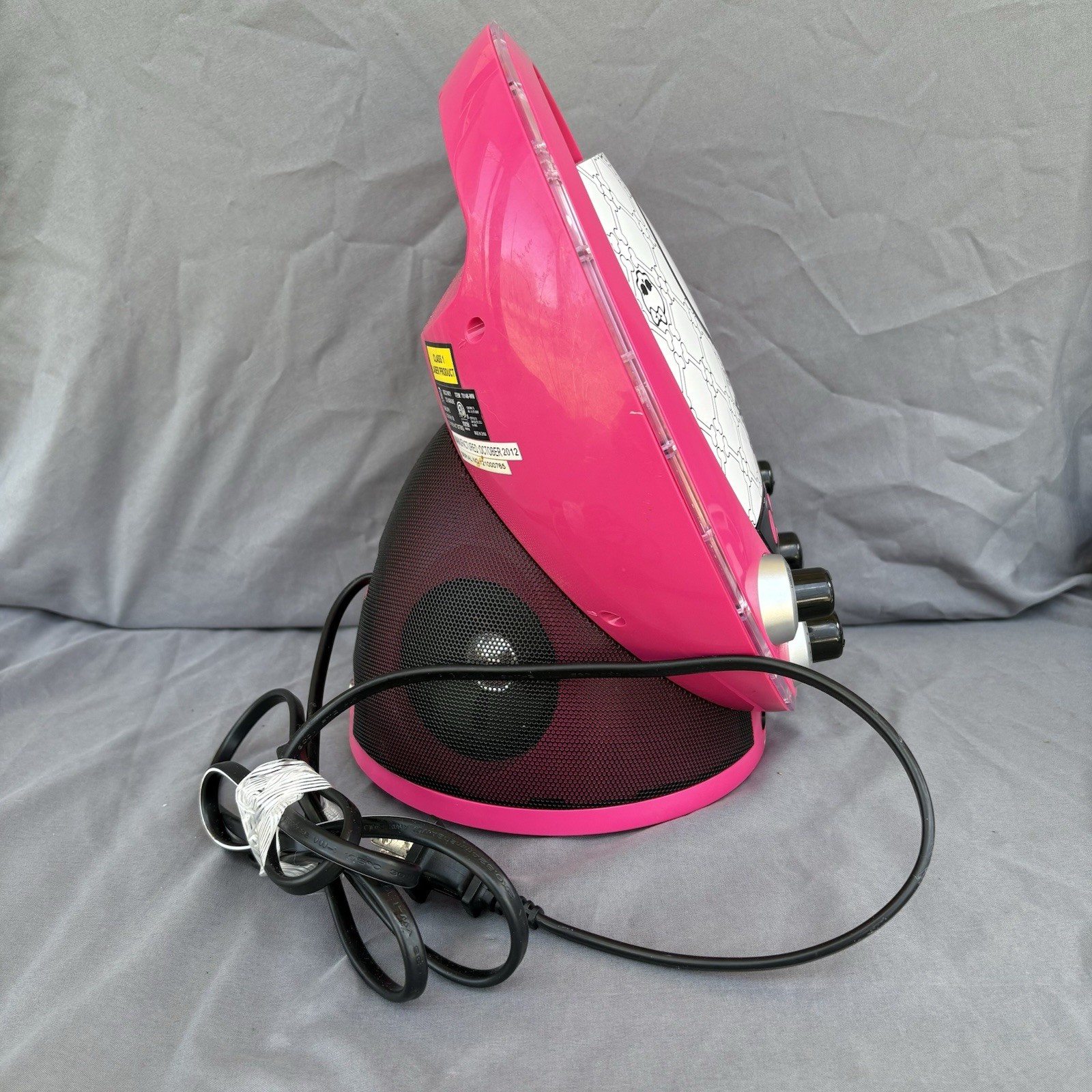 Monster High Disco party CD Player & Karaoke Machine "Flashing Lights" WORKING