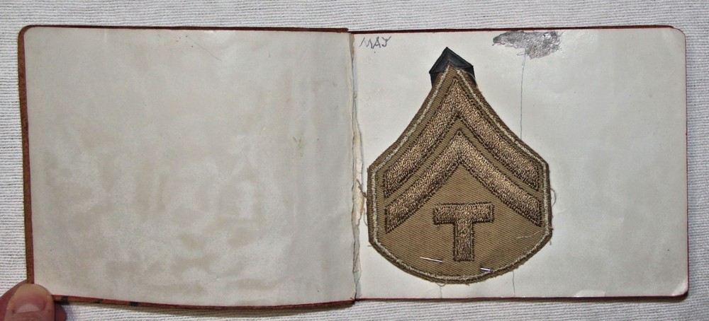 ORIGINAL WWII AUTOGRAPH BOOK FROM FORT SILL OK WITH INSIGNIA, PHOTOS & POSTCARDS