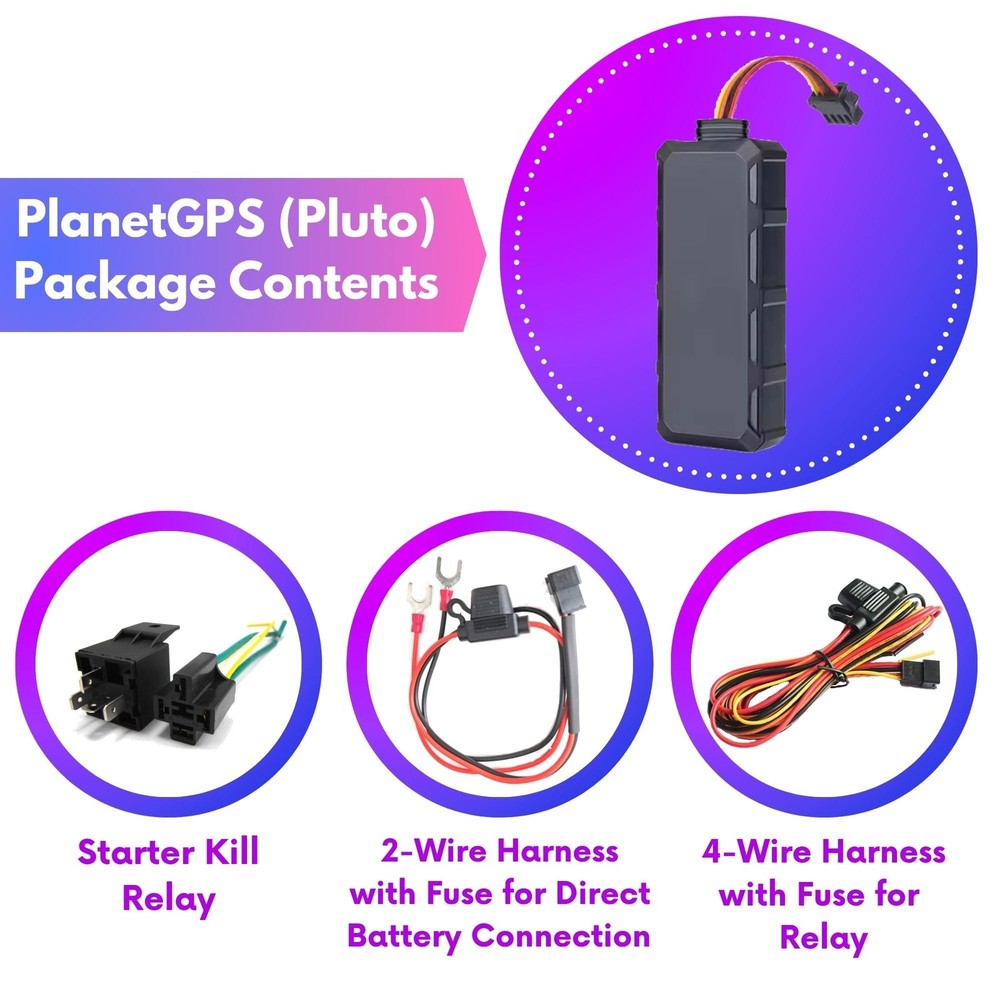 (Pluto) - Wired GPS Tracker for Vehicles + Kill Switch (Remote Starter Disabl...