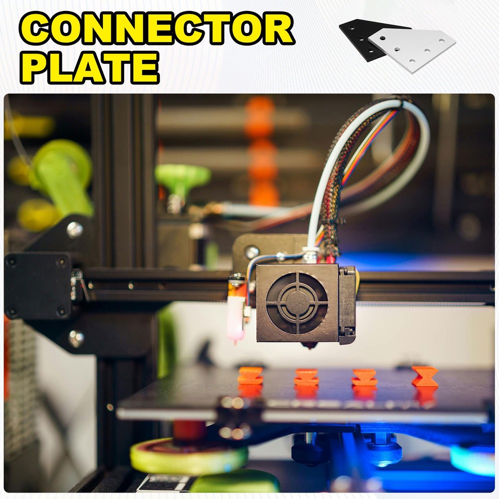 2 sets for L-shaped angle connectors, 3030 aluminum construction, silver